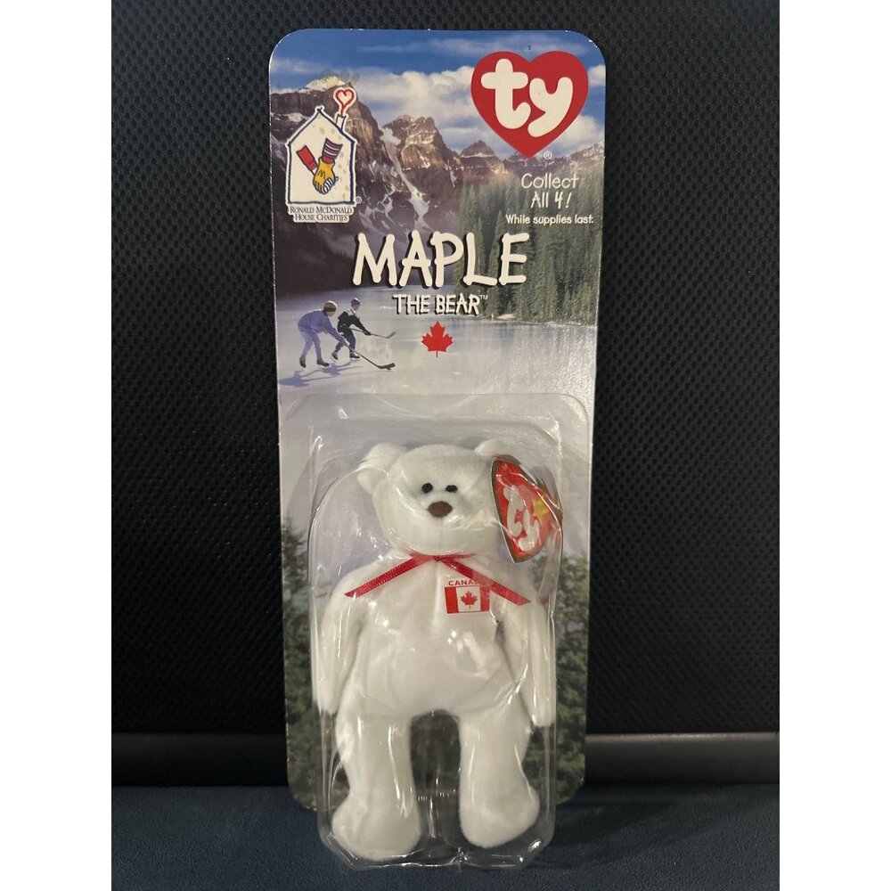 Ty Maple "The Bear" Beanie Baby Collectible New In Original Package McDonalds Ex